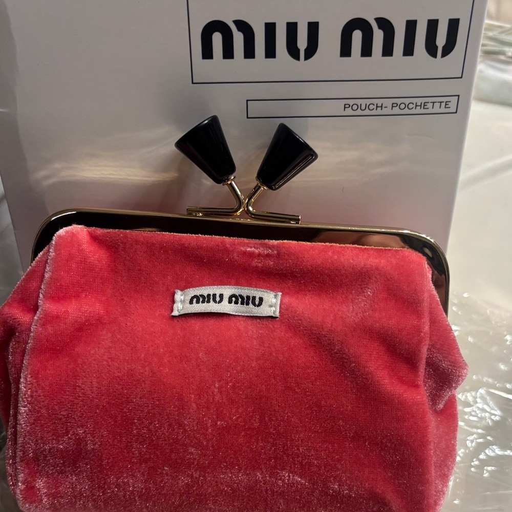 Miu Miu Parfumes Pink Velvet Cosmetic Pouch